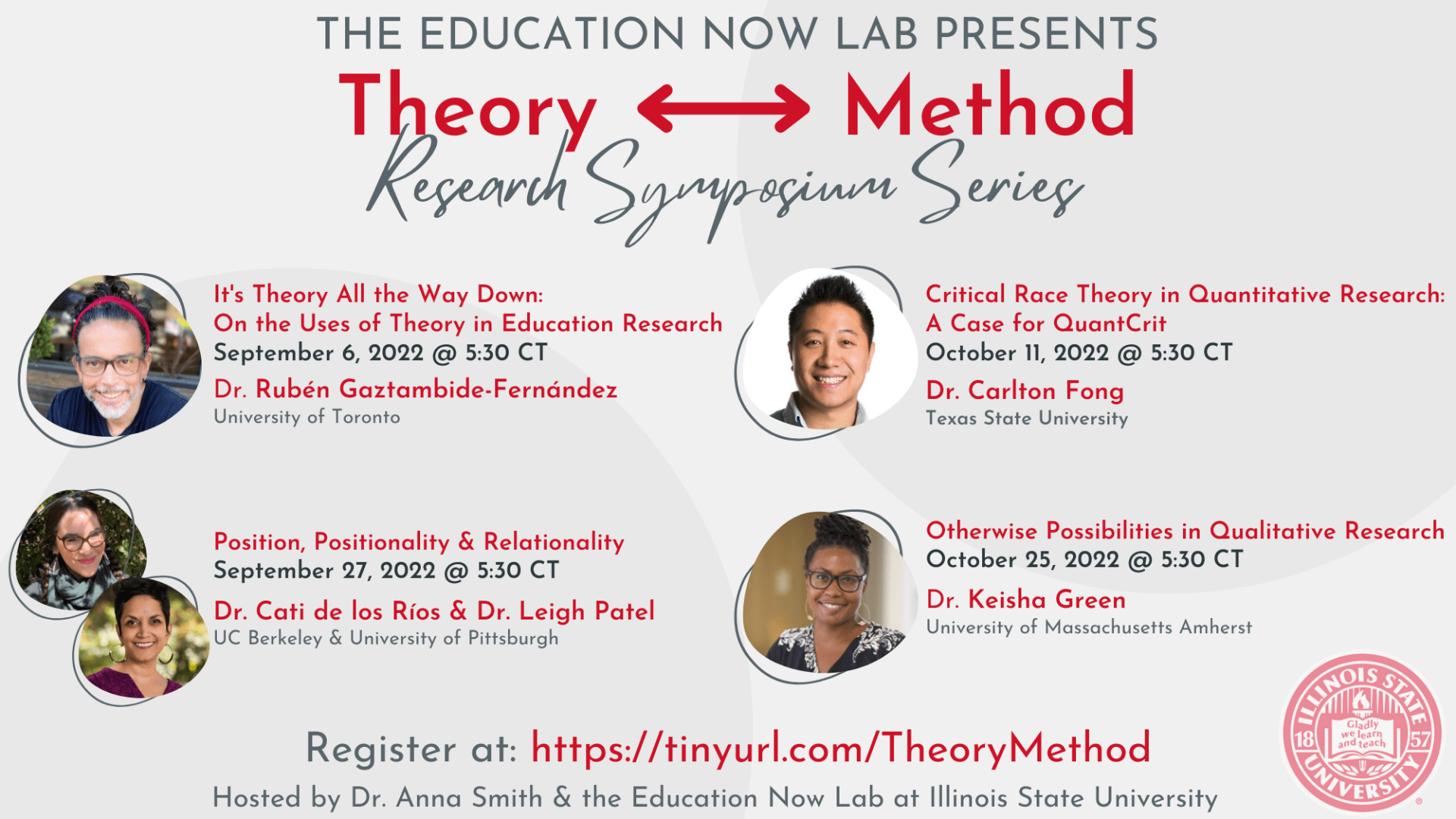 Symposium Series Event Poster
The Education Now Lab Presents: Theory to Method Research Symposium Series 