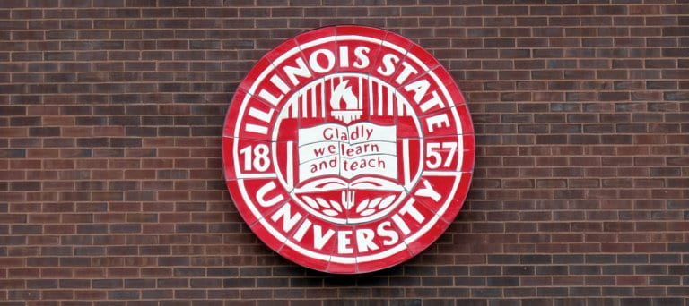 Illinois State University Seal says Gladly We Learn And Teach